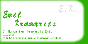 emil kramarits business card